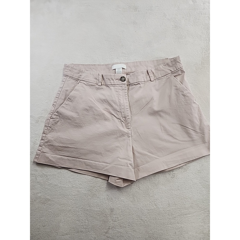 H&M Ladies Pink Chino Shorts 14 With‎ 3" Inseam
